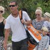 Gwen Stefani et son mari Gavin Rossdale débarquent sur la Côte d'Azur avec leurs enfants Kingston et Zuma et la baby-sitter le 13 mai 2011