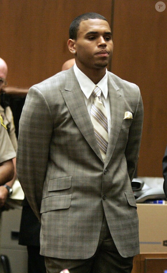 Chris Brown au Tribunal de Los Angeles pour l'affaire d'agression à l'encontre de Rihanna  en juin 2009