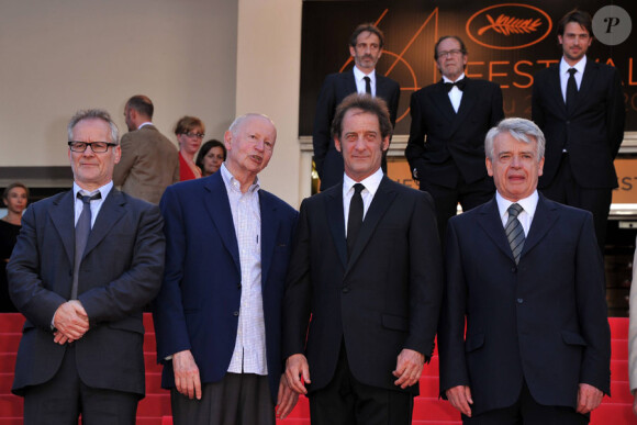 L'équipe du film lors de la présentation de Pater au festival de Cannes le 17 mai 2011