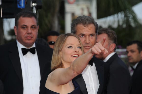 Jodie Foster et Mel Gibson lors de la présentation du Complexe du Castor au festival de Cannes le 17 mai 2011