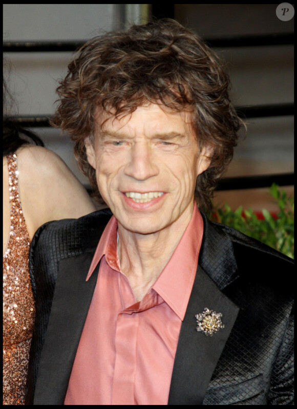 Mick Jagger lors de la soirée Vanity Fair à l'occasion de la 83e cérémonie des Oscars en février 2011 à Hollywood 