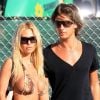 Shauna Sand et son ex-mari Laurent, à Miami en février 2011