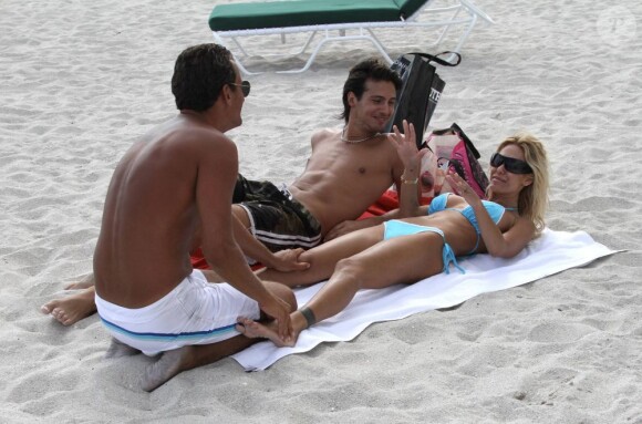 Shauna Sand et son ex-mari Laurent, à Miami en février 2011