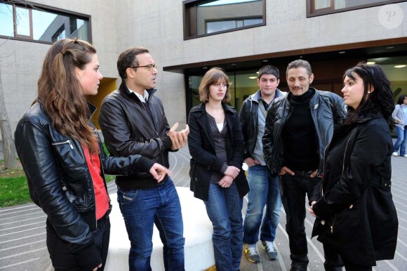 Jean-Luc Delarue, dans un lycée de Payerne en Suisse, le 30 mars 2011.