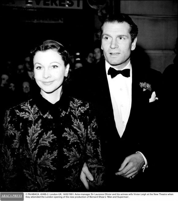 Vivien Leigh et Laurence Olivier à Londres le 14 février 1951. Julia Ormond reprendra le rôle de l'actrice anglaise pour un biopic sur Marylin Monroe.