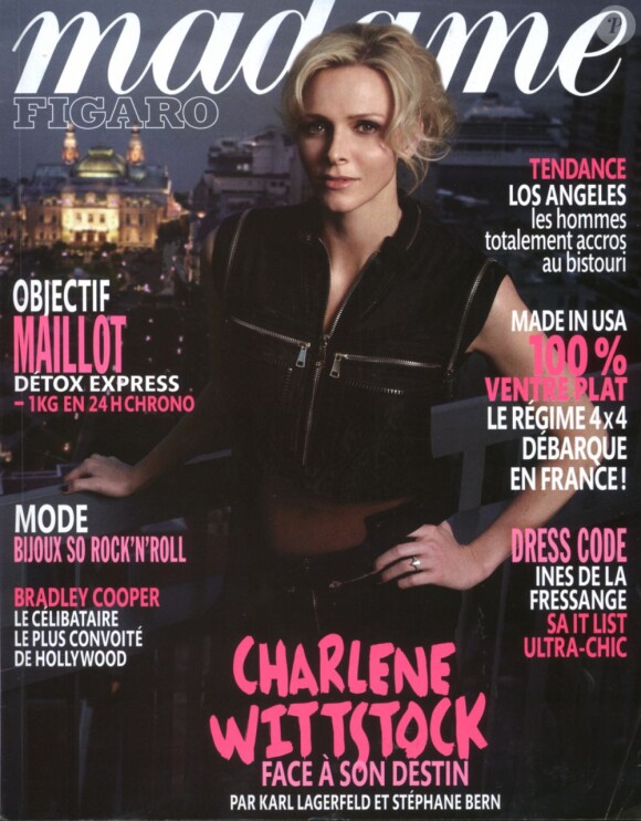 Couverture de Madame Figaro, en kiosques le 28 mai 2011. Charlene est à l'honneur, tout comme Inès de la Fressange (il y a deux couvertures).