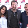 Bradley Cooper, invité du 6/9 de NRJ le 30 mai 2011, avec Nikos et Karine Ferri