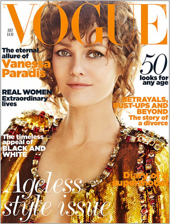 Vanessa Paradis en couverture du Vogue anglais pour le numéro de juillet 2011