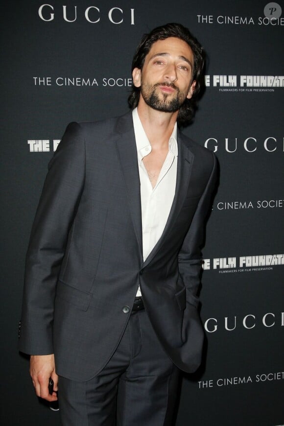 Adrien Brody à la soirée organisée par la Société du Cinéma et Gucci à New York, le 1er juin 2011