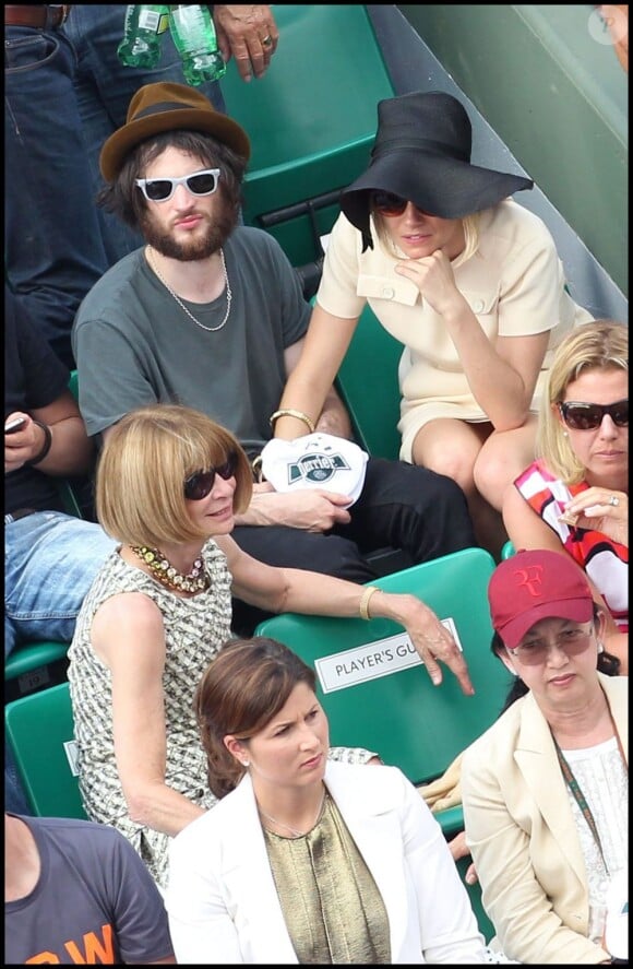 Sienna Miller et son nouveau boyfriend Tom lors de la finale du tournoi de Roland-Garros, le 5 juin 2011.