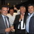 Pierre Sled, Vincent Ferniot, Laurent Boyer et Stéphane Gateau à l'inauguration du restaurant Boco, rue Casanova à Paris, le jeudi 9 juin 2011.