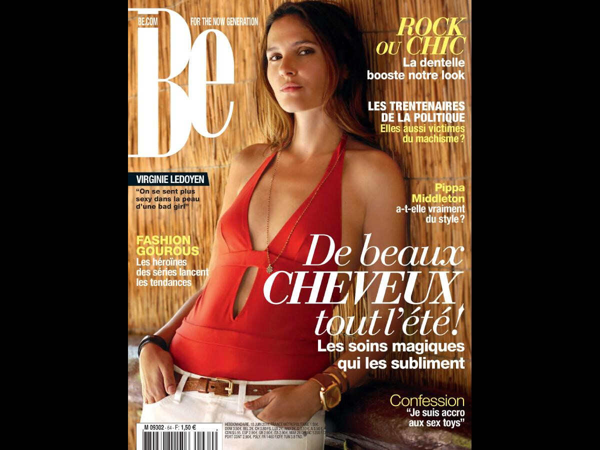 Photo : Virginie Ledoyen en couverture du magazine Be, du 10 juin