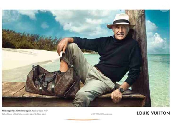 Sean Connery a posé en 2008 pour présenter une des cultissime campagne de publicité de Louis Vuitton.