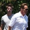Arnold Schwarzenegger et son fils Patrick, à Los Angeles, le 2 juin 2011.