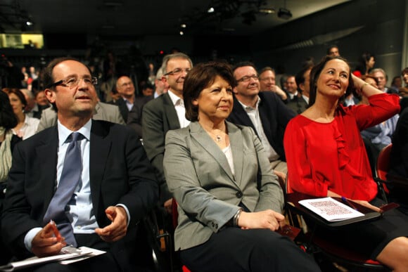François Hollande, Martine Aubry et Ségolène Royal en avril 2011 lors d'un meeting du PS