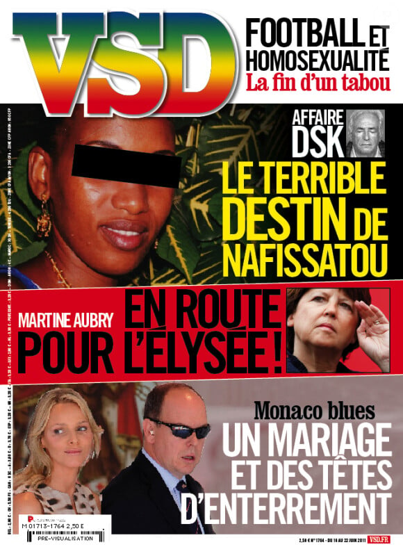 Couverture du magazine VSD, en kiosques jeudi 16 juin 2011