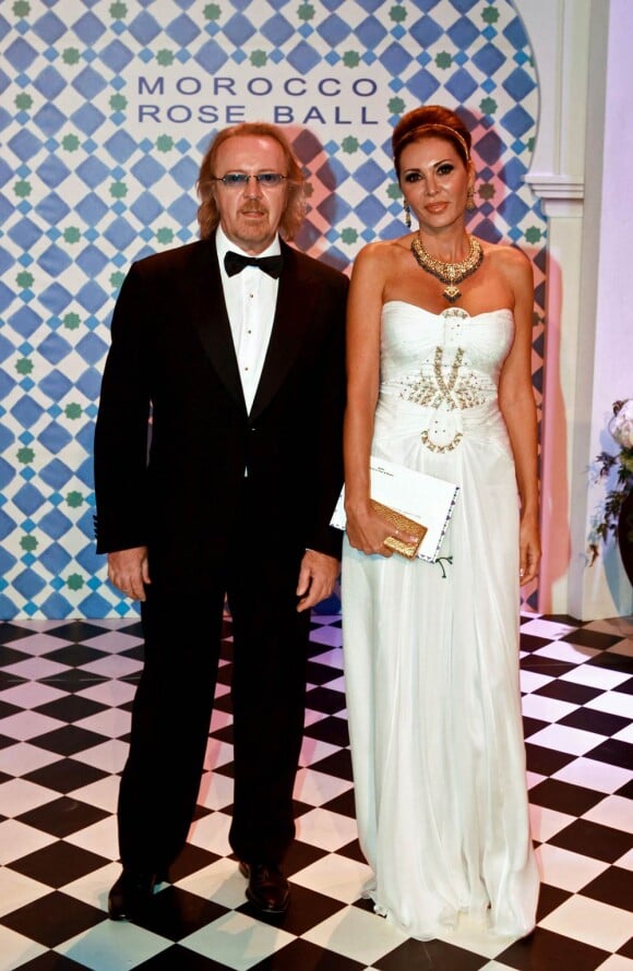 Umberto Tozzi et son épouse en 2010, au fameux Bal de la Rose.