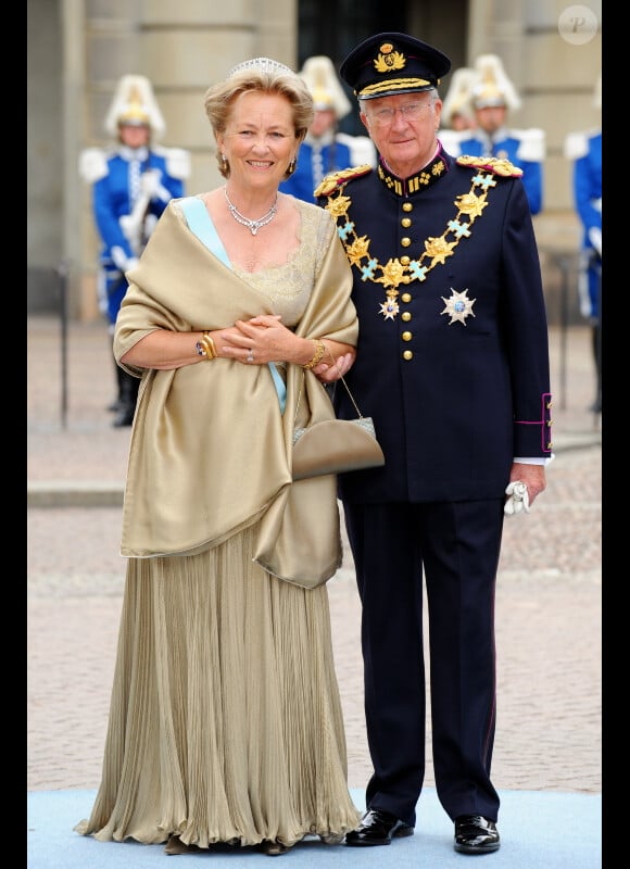 Le roi Albert de Belgique et la reine Paola à Stockholm en juin 2010 