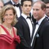 Le prince Edward et son épouse la comtesse Sophie de Wessex la veille du mariage de Kate Middleton et du prince William le 28 avril 2011 à Londres