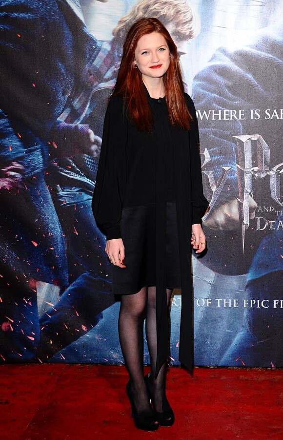 Bonnie Wright, ultra glamour, pour l'avant-première du dernier Harry Potter en novembre 2010. 