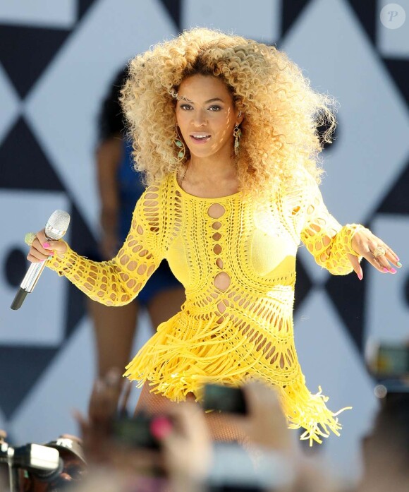 Beyoncé en plein Central Park pour Good Morning America, le 1er juillet 2011.