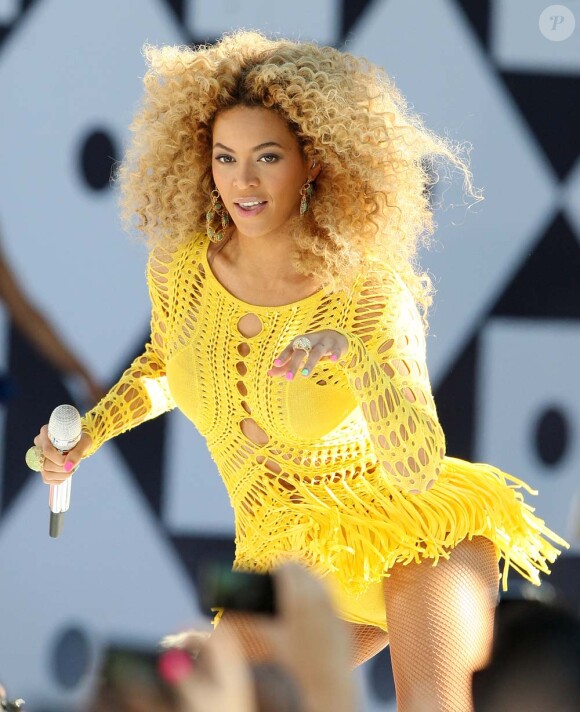 Beyoncé en plein Central Park pour Good Morning America, le 1er juillet 2011.