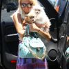 Paris Hilton se rend chez des amies à Los Angeles, vendredi 1er juillet.