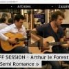 Arthur Le Forestier interprète Semi-romance en session acoustique poru Off TV. 