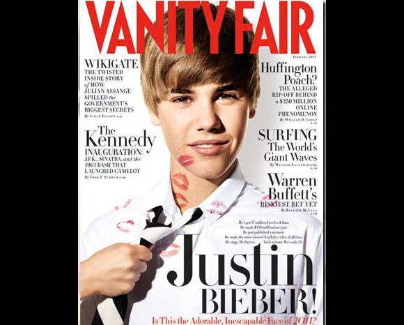Justin Bieber en couverture du Vanity Fair de février 2011