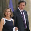 Patrick de Carolis et son épouse ont assisté à la décoration d'Anna Wintour par Nicolas Sarkozy le 6 juillet 2011 à l'Elysée.