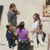 Brad Pitt, Angelina Jolie et leurs filles Zahara et Shiloh sur le tournage de World War Z à Malte - 19 juin 2011