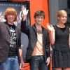 Daniel Radcliffe, Emma Watson et Rupert Grint laissent leus empreintes, à l'aube de la sortie de Harry Potter et l'Ordre du Phénix en 2007