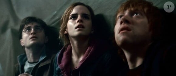 Emma Watson (Hermione), Rupert Grint (Ron) et Daniel Radcliffe (Harry) dans le film Harry Potter et les Reliques de la mort - partie II en 2011