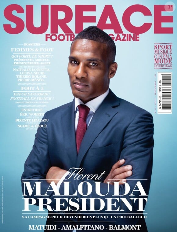 Florent Malouda fait la couverture du magazine Surface du mois de juillet