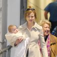 Nicole Kidman et ses filles Sunday Rose et Faith Margaret, le 28 juin à l'aéroport de Sydney
