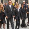 L'archiduc Karl d'Auriche avec sa femme Francesca et leurs enfants, à Vienne samedi 16 juillet 2011, pour les funérailles européennes de l'archiduc Otto de Habsbourg-Lorraine, décédé le 4 juillet.