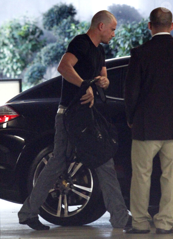 Channing Tatum apparaît complètement chauve sur le tournage de G.I. Joe 2 : Cobra Strikes, à Los Angeles, le mardi 12 juillet 2011.