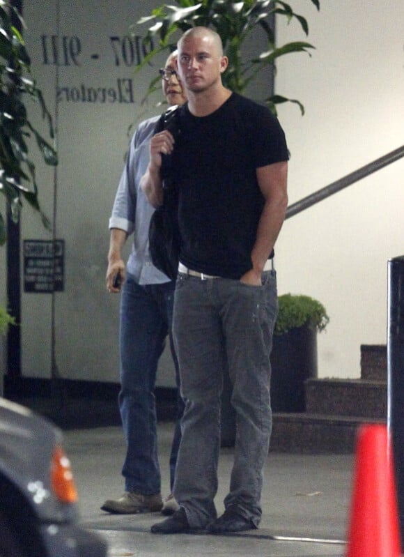 Channing Tatum apparaît complètement chauve sur le tournage de G.I. Joe 2 : Cobra Strikes, à Los Angeles, le mardi 12 juillet 2011.