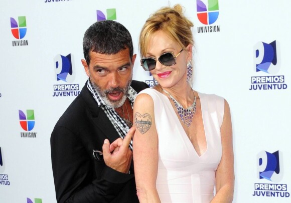 Antonio Banderas et Melanie Griffith à la remise de prix de 
Univision's 8th Annual Premios Juventud Awards, Miami le 21 juillet 2011