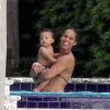 Alicia Keys et son fils Egypt en vacances à Miami le 22 juillet 2011