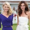 Christie Brinkley et Tasha de Vasconcelos au Cartier International Polo Day à Londres, le 24 juillet 2011
