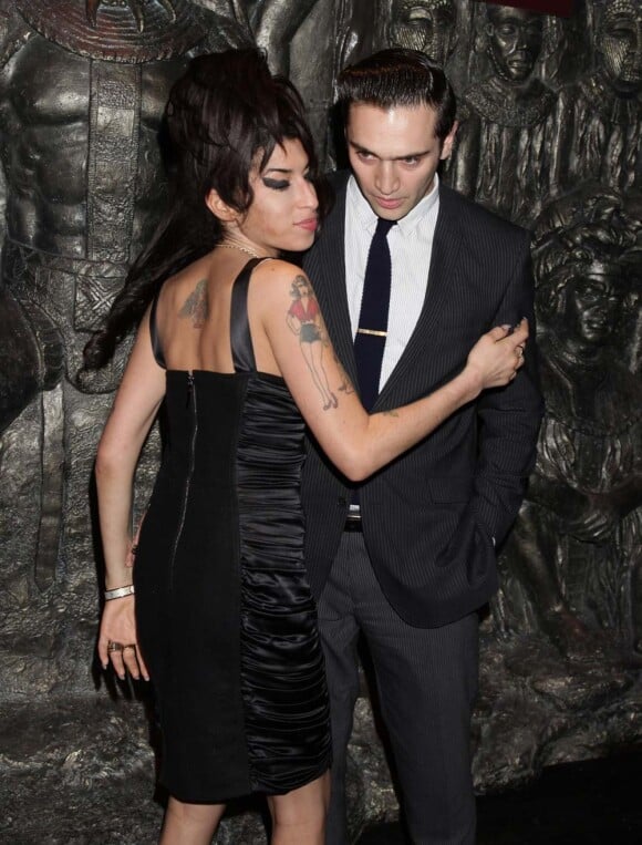 Amy Winehouse et Reg Traviss, à Londres, le 4 août 2010.