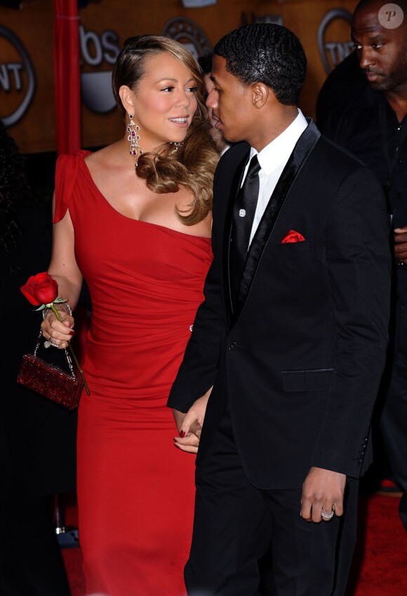 Mariah Carey et Nick Cannon, à Los Angeles, en janvier 2010.