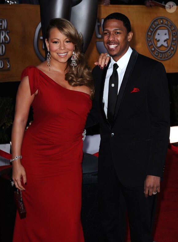 Mariah Carey et Nick Cannon, à Los Angeles, en janvier 2010.