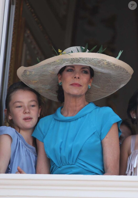 Caroline de Monaco et sa fille Alexandra, à Monaco, le 1er juillet 2011.