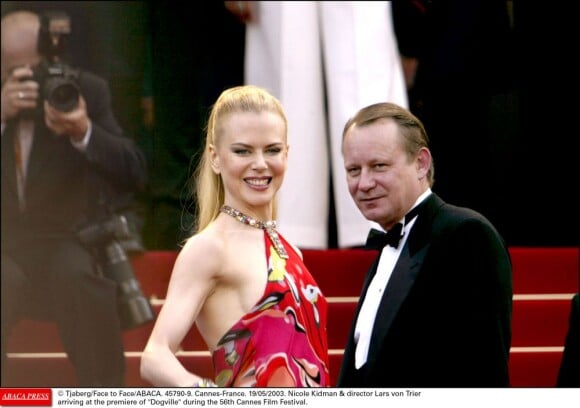 Nicole Kidman et Lars von Trier au 56e Festival de Cannes, le 19 mai 2003.