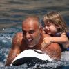 Christian Audigier et son fils en vacances à Ibiza le 30 juillet 2011