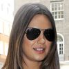 La belle Mila Kunis, à la sortie d'un studio télé, à Londres le 3 août 2011.