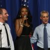 Jennifer Hudson et Rahm Emanuel ont accueilli Barack Obama à Chicago pour un événement caritatif le 3 août 2011. 