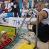Lors des Mondiaux de Shanghai du 24 au 31 juillet 2011, Federica Pellegrini est parvenue à conserver ses titres mondiaux sur 200 et 400 m nage libre, sous la houlette de Philippe Lucas (photo : lors des championnats de France en mars 2011 à Strasbourg). Pourtant, leur collaboration n'ira pas plus loin.